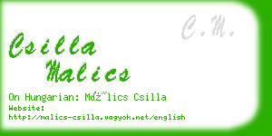 csilla malics business card